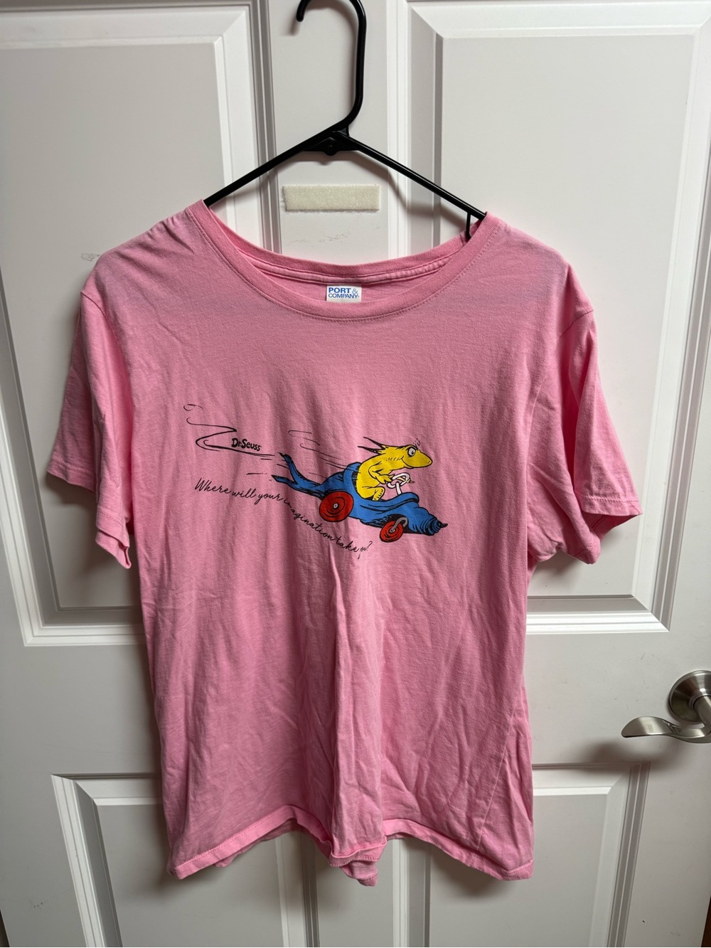 Dr. Seuss Pink Graphic Tee with Yellow & Blue Character